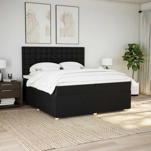 Qnhdfrt Boxspringbett Schwarz 200x200 cm mit Taschenfederkernmatratze und LED Beleuchtung Höhenverstellbares Kopfteil für erholsamen Schlaf im Schlafzimmer Qnhdfrt Boxspringbett Schwarz 200x200 cm mit Taschenfederkernmatratze und LED Beleuchtung Höhenverstellbares Kopfteil für erholsamen Schlaf im Schlafzimmer von Qnhdfrt