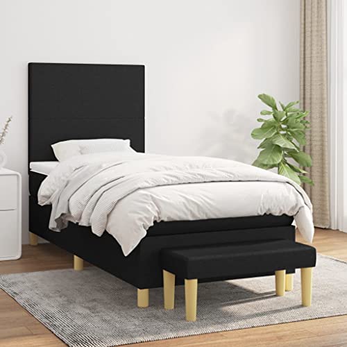 Qnhdfrt Boxspringbett Schwarz 90x190 cm mit höhenverstellbarem Kopfteil und Taschenfederkernmatratze für erholsamen Schlaf Stoffbezug atmungsaktiv und langlebig Qnhdfrt Boxspringbett Schwarz 90x190 cm mit höhenverstellbarem Kopfteil und Taschenfederkernmatratze für erholsamen Schlaf Stoffbezug atmungsaktiv und langlebig von Qnhdfrt
