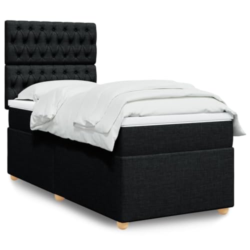 Qnhdfrt Boxspringbett Schwarz 90x200 cm mit Taschenfederkernmatratze und LED-Beleuchtung Höhenverstellbares Kopfteil für optimalen Komfort und Entspannung Qnhdfrt Boxspringbett Schwarz 90x200 cm mit Taschenfederkernmatratze und LED-Beleuchtung Höhenverstellbares Kopfteil für optimalen Komfort und Entspannung von Qnhdfrt