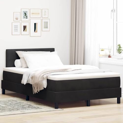 Qnhdfrt Boxspringbett Schwarz Samt 120x190 cm mit Matratze und Topper Elegantes Bettgestell aus Stoff für Schlafzimmer und Gästezimmer Qnhdfrt Boxspringbett Schwarz Samt 120x190 cm mit Matratze und Topper Elegantes Bettgestell aus Stoff für Schlafzimmer und Gästezimmer von Qnhdfrt