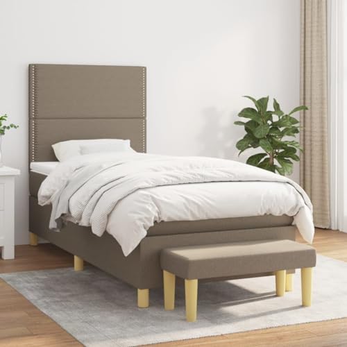 Qnhdfrt Boxspringbett Taupe 100x200 cm mit höhenverstellbarem Kopfteil und Taschenfederkernmatratze für erholsamen Schlaf Stoffbezug atmungsaktiv und langlebig inklusive Matratzenauflage und Bank Qnhdfrt Boxspringbett Taupe 100x200 cm mit höhenverstellbarem Kopfteil und Taschenfederkernmatratze für erholsamen Schlaf Stoffbezug atmungsaktiv und langlebig inklusive Matratzenauflage und Bank von Qnhdfrt