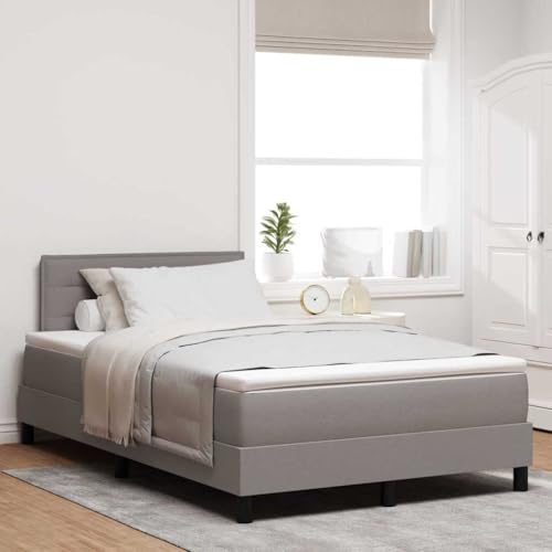 Qnhdfrt Boxspringbett Taupe 120x190 cm Modernes Stoffbett mit Matratze und Topper Robuster Holzrahmen für Erholsamen Schlaf für Schlafzimmer und Gästezimmer Qnhdfrt Boxspringbett Taupe 120x190 cm Modernes Stoffbett mit Matratze und Topper Robuster Holzrahmen für Erholsamen Schlaf für Schlafzimmer und Gästezimmer von Qnhdfrt