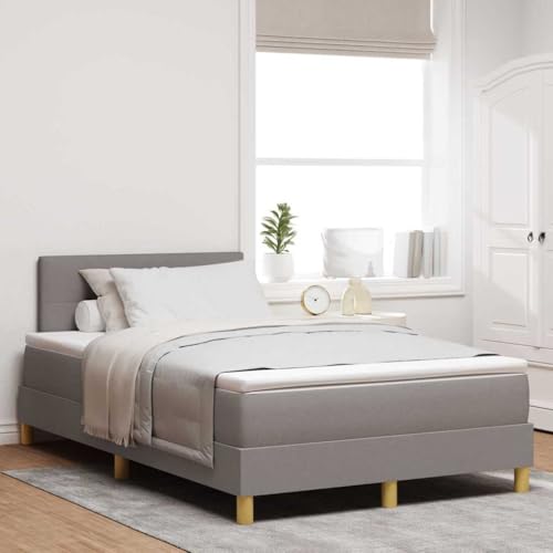 Qnhdfrt Boxspringbett Taupe 120x200 cm Modernes Design mit Matratze und Topper für Erhöhten Komfort Robustes Stoffmaterial und Natürliche Holzbeine für Schlafzimmer und Gästezimmer Qnhdfrt Boxspringbett Taupe 120x200 cm Modernes Design mit Matratze und Topper für Erhöhten Komfort Robustes Stoffmaterial und Natürliche Holzbeine für Schlafzimmer und Gästezimmer von Qnhdfrt