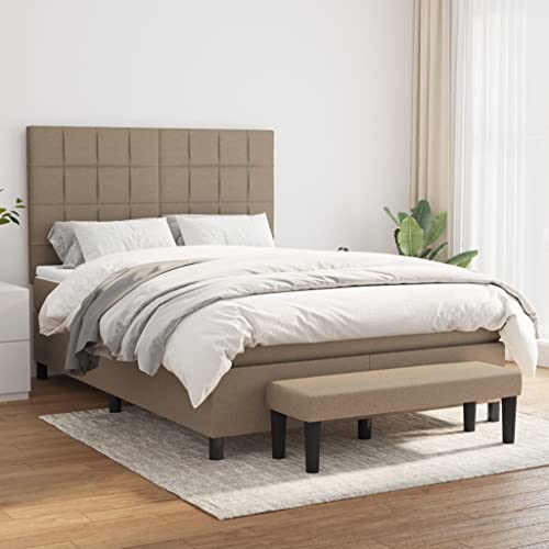Qnhdfrt Boxspringbett Taupe 140x190 cm mit höhenverstellbarem Kopfteil Taschenfederkernmatratze und Bank für Schlafzimmer Gästezimmer Qnhdfrt Boxspringbett Taupe 140x190 cm mit höhenverstellbarem Kopfteil Taschenfederkernmatratze und Bank für Schlafzimmer Gästezimmer von Qnhdfrt