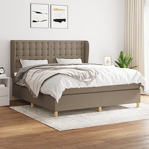 Qnhdfrt Boxspringbett Taupe 160x200 cm mit höhenverstellbarem Kopfteil und Taschenfederkernmatratze für erholsamen Schlaf Stoffbezug aus Polyester und massivem Lärchenholz Qnhdfrt Boxspringbett Taupe 160x200 cm mit höhenverstellbarem Kopfteil und Taschenfederkernmatratze für erholsamen Schlaf Stoffbezug aus Polyester und massivem Lärchenholz von Qnhdfrt