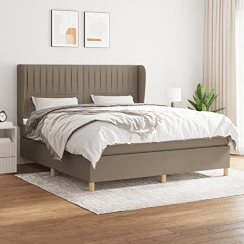Qnhdfrt Boxspringbett Taupe 180x200 cm mit Kopfteil Taschenfederkernmatratze und Topper aus strapazierfähigem Polyester für erholsamen Schlaf im Schlafzimmer Qnhdfrt Boxspringbett Taupe 180x200 cm mit Kopfteil Taschenfederkernmatratze und Topper aus strapazierfähigem Polyester für erholsamen Schlaf im Schlafzimmer von Qnhdfrt