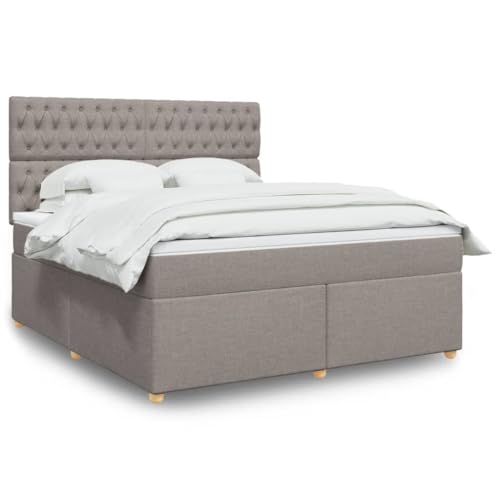 Qnhdfrt Boxspringbett Taupe 180x200 cm mit Taschenfederkernmatratze und LED-Beleuchtung Höhenverstellbares Kopfteil aus Polyester für erholsamen Schlaf Qnhdfrt Boxspringbett Taupe 180x200 cm mit Taschenfederkernmatratze und LED-Beleuchtung Höhenverstellbares Kopfteil aus Polyester für erholsamen Schlaf von Qnhdfrt