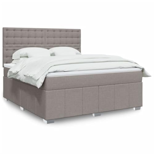 Qnhdfrt Boxspringbett Taupe 180x200 cm mit Taschenfederkernmatratze und LED Beleuchtung Höhenverstellbares Kopfteil für Schlafzimmer und Gästezimmer Qnhdfrt Boxspringbett Taupe 180x200 cm mit Taschenfederkernmatratze und LED Beleuchtung Höhenverstellbares Kopfteil für Schlafzimmer und Gästezimmer von Qnhdfrt