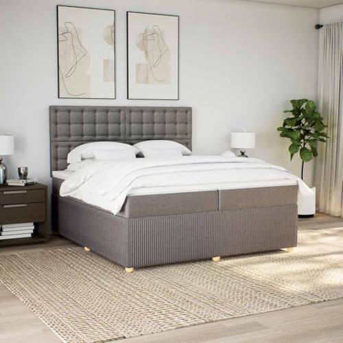 Qnhdfrt Boxspringbett Taupe 200x200 cm mit Taschenfederkernmatratze und LED-Beleuchtung Höhenverstellbares Kopfteil aus Polyester für erholsamen Schlaf Qnhdfrt Boxspringbett Taupe 200x200 cm mit Taschenfederkernmatratze und LED-Beleuchtung Höhenverstellbares Kopfteil aus Polyester für erholsamen Schlaf von Qnhdfrt