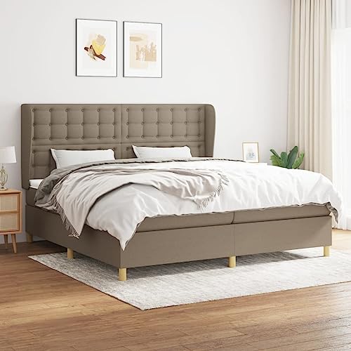 Qnhdfrt Boxspringbett Taupe 200x200 cm mit höhenverstellbarem Kopfteil und Taschenfederkernmatratze für erholsamen Schlaf Familienbett oder Gästebett Qnhdfrt Boxspringbett Taupe 200x200 cm mit höhenverstellbarem Kopfteil und Taschenfederkernmatratze für erholsamen Schlaf Familienbett oder Gästebett von Qnhdfrt
