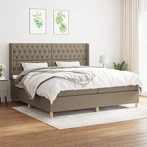 Qnhdfrt Boxspringbett Taupe 200x200 cm mit höhenverstellbarem Kopfteil und Taschenfederkernmatratze für erholsamen Schlaf Familienbett und Gästebett Qnhdfrt Boxspringbett Taupe 200x200 cm mit höhenverstellbarem Kopfteil und Taschenfederkernmatratze für erholsamen Schlaf Familienbett und Gästebett von Qnhdfrt