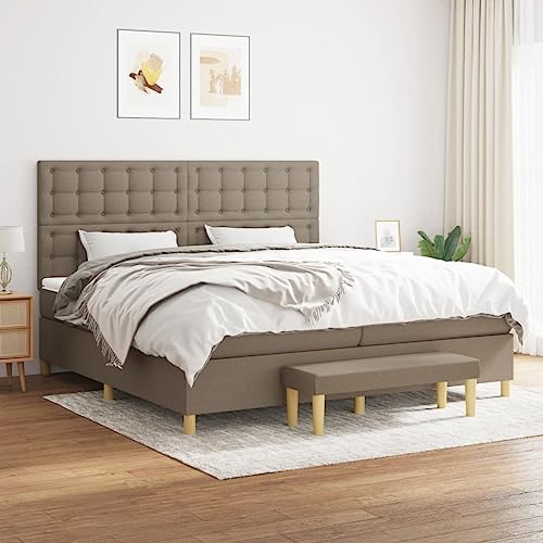 Qnhdfrt Boxspringbett Taupe 200x200 cm mit höhenverstellbarem Kopfteil und Taschenfederkernmatratze für erholsamen Schlaf Stoffbezug atmungsaktiv und langlebig Qnhdfrt Boxspringbett Taupe 200x200 cm mit höhenverstellbarem Kopfteil und Taschenfederkernmatratze für erholsamen Schlaf Stoffbezug atmungsaktiv und langlebig von Qnhdfrt