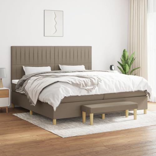 Qnhdfrt Boxspringbett Taupe 200x200 cm mit höhenverstellbarem Kopfteil und Taschenfederkernmatratze für erholsamen Schlaf Qnhdfrt Boxspringbett Taupe 200x200 cm mit höhenverstellbarem Kopfteil und Taschenfederkernmatratze für erholsamen Schlaf von Qnhdfrt