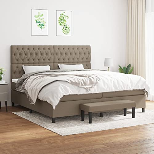 Qnhdfrt Boxspringbett Taupe 200x200 cm mit höhenverstellbarem Kopfteil und Taschenfederkernmatratze für erholsamen Schlaf Qnhdfrt Boxspringbett Taupe 200x200 cm mit höhenverstellbarem Kopfteil und Taschenfederkernmatratze für erholsamen Schlaf von Qnhdfrt