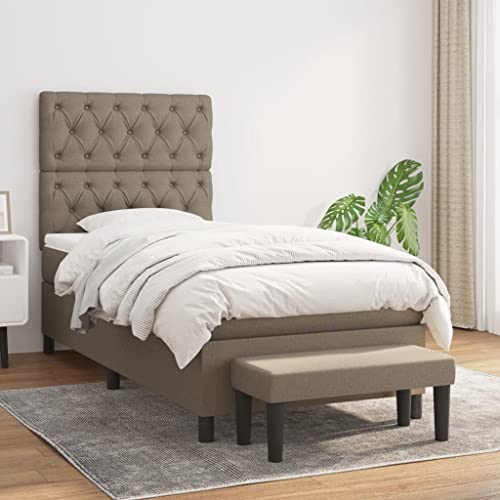 Qnhdfrt Boxspringbett Taupe 80x200 cm mit höhenverstellbarem Kopfteil Taschenfederkernmatratze und praktischer Bank für erholsamen Schlaf im Schlafzimmer oder Gästezimmer Qnhdfrt Boxspringbett Taupe 80x200 cm mit höhenverstellbarem Kopfteil Taschenfederkernmatratze und praktischer Bank für erholsamen Schlaf im Schlafzimmer oder Gästezimmer von Qnhdfrt