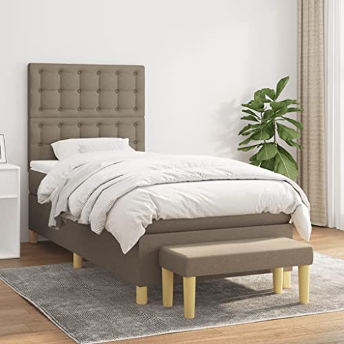 Qnhdfrt Boxspringbett Taupe 80x200 cm mit höhenverstellbarem Kopfteil und Taschenfederkernmatratze für erholsamen Schlaf Stoffbezug atmungsaktiv und langlebig inklusive Bank Qnhdfrt Boxspringbett Taupe 80x200 cm mit höhenverstellbarem Kopfteil und Taschenfederkernmatratze für erholsamen Schlaf Stoffbezug atmungsaktiv und langlebig inklusive Bank von Qnhdfrt