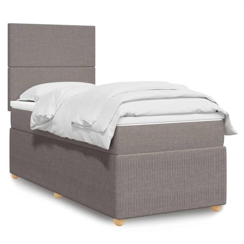 Qnhdfrt Boxspringbett Taupe 90x190 cm mit Taschenfederkernmatratze und LED Beleuchtung Höhenverstellbares Kopfteil für erholsamen Schlaf im Schlafzimmer Qnhdfrt Boxspringbett Taupe 90x190 cm mit Taschenfederkernmatratze und LED Beleuchtung Höhenverstellbares Kopfteil für erholsamen Schlaf im Schlafzimmer von Qnhdfrt