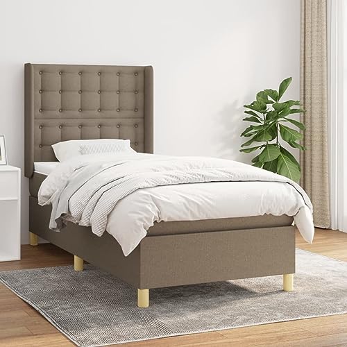 Qnhdfrt Boxspringbett Taupe 90x190 cm mit höhenverstellbarem Kopfteil, Taschenfederkernmatratze und atmungsaktivem Stoffbezug für erholsamen Schlaf im Schlafzimmer Qnhdfrt Boxspringbett Taupe 90x190 cm mit höhenverstellbarem Kopfteil, Taschenfederkernmatratze und atmungsaktivem Stoffbezug für erholsamen Schlaf im Schlafzimmer von Qnhdfrt