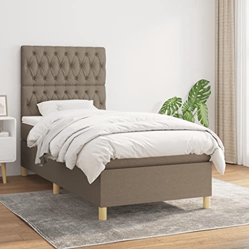 Qnhdfrt Boxspringbett Taupe 90x190 cm mit höhenverstellbarem Kopfteil und Taschenfederkernmatratze für erholsamen Schlaf Stoffbezug atmungsaktiv und langlebig Qnhdfrt Boxspringbett Taupe 90x190 cm mit höhenverstellbarem Kopfteil und Taschenfederkernmatratze für erholsamen Schlaf Stoffbezug atmungsaktiv und langlebig von Qnhdfrt