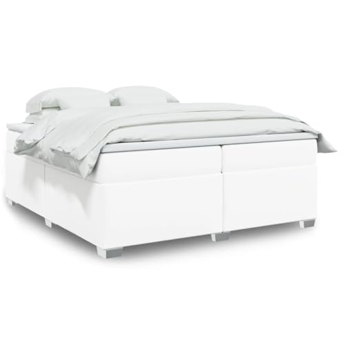 Qnhdfrt Boxspringbett Weiß 200x200 cm Kunstleder Doppelbett mit Taschenfederkern Matratze und Topper Moderner Look Langlebig für Schlafzimmer Qnhdfrt Boxspringbett Weiß 200x200 cm Kunstleder Doppelbett mit Taschenfederkern Matratze und Topper Moderner Look Langlebig für Schlafzimmer von Qnhdfrt