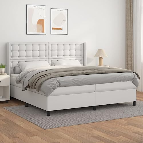 Qnhdfrt Boxspringbett Weiß 200x200 cm mit Taschenfederkernmatratze und höhenverstellbarem Kopfteil Kunstleder Langlebig & Hautfreundlich für Schlafzimmer Gästebett Qnhdfrt Boxspringbett Weiß 200x200 cm mit Taschenfederkernmatratze und höhenverstellbarem Kopfteil Kunstleder Langlebig & Hautfreundlich für Schlafzimmer Gästebett von Qnhdfrt