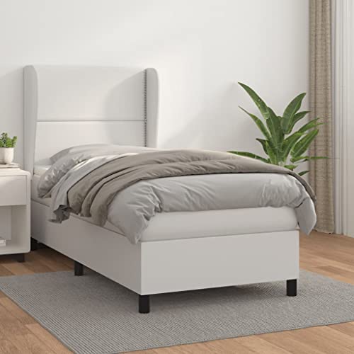 Qnhdfrt Boxspringbett Weiß 80x200 cm mit Kopfteil und Matratze Kunstleder Langlebig & Hautfreundlich, für Erholsamen Schlaf Gästebett oder Jugendbett Qnhdfrt Boxspringbett Weiß 80x200 cm mit Kopfteil und Matratze Kunstleder Langlebig & Hautfreundlich, für Erholsamen Schlaf Gästebett oder Jugendbett von Qnhdfrt