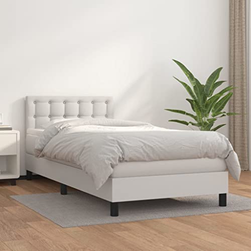 Qnhdfrt Boxspringbett Weiß 80x200 cm mit Kopfteil und Taschenfederkernmatratze Langlebiges Kunstleder für Erholsamen Schlaf Geeignet für Schlafzimmer und Gästezimmer Qnhdfrt Boxspringbett Weiß 80x200 cm mit Kopfteil und Taschenfederkernmatratze Langlebiges Kunstleder für Erholsamen Schlaf Geeignet für Schlafzimmer und Gästezimmer von Qnhdfrt