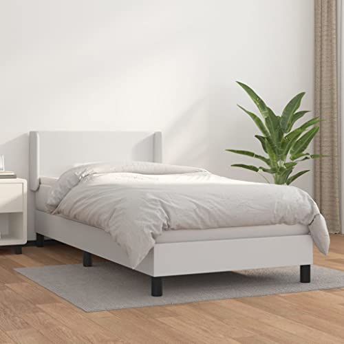 Qnhdfrt Boxspringbett Weiß 90x200 cm mit Kopfteil und Matratze Kunstleder Langlebig & Hautfreundlich für Erholsamen Schlaf Gästebett oder Jugendbett Qnhdfrt Boxspringbett Weiß 90x200 cm mit Kopfteil und Matratze Kunstleder Langlebig & Hautfreundlich für Erholsamen Schlaf Gästebett oder Jugendbett von Qnhdfrt