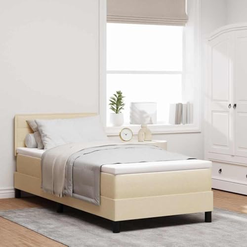 Qnhdfrt Boxspringbett mit LED Beleuchtung 100x200 cm Beige Modernes Design mit Matratze und Topper Einzelbett für Schlafzimmer Qnhdfrt Boxspringbett mit LED Beleuchtung 100x200 cm Beige Modernes Design mit Matratze und Topper Einzelbett für Schlafzimmer von Qnhdfrt