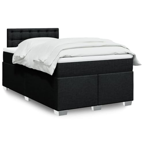 Qnhdfrt Boxspringbett mit LED Beleuchtung 120x190 cm Schwarz Stoff Taschenfederkern Matratze und Topper für Schlafzimmer Gästezimmer Qnhdfrt Boxspringbett mit LED Beleuchtung 120x190 cm Schwarz Stoff Taschenfederkern Matratze und Topper für Schlafzimmer Gästezimmer von Qnhdfrt