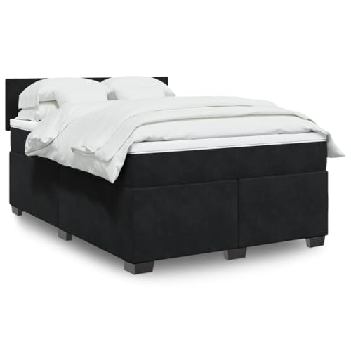 Qnhdfrt Boxspringbett mit LED Beleuchtung 140x190 cm Samtstoff Bezug Taschenfederkern Matratze und atmungsaktiver Auflage für erholsamen Schlaf im Schlafzimmer Qnhdfrt Boxspringbett mit LED Beleuchtung 140x190 cm Samtstoff Bezug Taschenfederkern Matratze und atmungsaktiver Auflage für erholsamen Schlaf im Schlafzimmer von Qnhdfrt