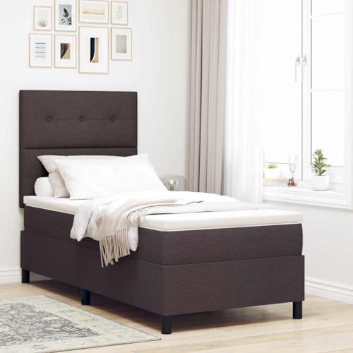 Qnhdfrt Boxspringbett mit LED Beleuchtung Dunkelbraun 100 x 200 cm Modernes Design mit Höhenverstellung und Naturholzrahmen für Schlafzimmer Qnhdfrt Boxspringbett mit LED Beleuchtung Dunkelbraun 100 x 200 cm Modernes Design mit Höhenverstellung und Naturholzrahmen für Schlafzimmer von Qnhdfrt