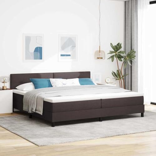 Qnhdfrt Boxspringbett mit LED Beleuchtung Dunkelbraun 200x200 cm Modernes Design mit Matratze und Topper für Erholsamen Schlaf Naturholz Rahmen Qnhdfrt Boxspringbett mit LED Beleuchtung Dunkelbraun 200x200 cm Modernes Design mit Matratze und Topper für Erholsamen Schlaf Naturholz Rahmen von Qnhdfrt