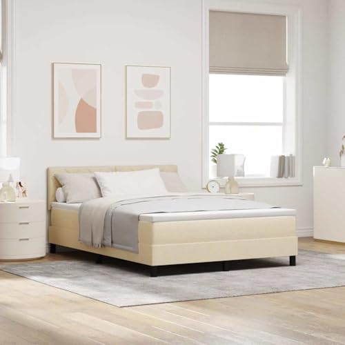Qnhdfrt Boxspringbett mit LED Beleuchtung und Matratze 140x200 cm Modernes Design in Creme Stoff für Schlafzimmer Robuste Konstruktion bis 200 kg Qnhdfrt Boxspringbett mit LED Beleuchtung und Matratze 140x200 cm Modernes Design in Creme Stoff für Schlafzimmer Robuste Konstruktion bis 200 kg von Qnhdfrt