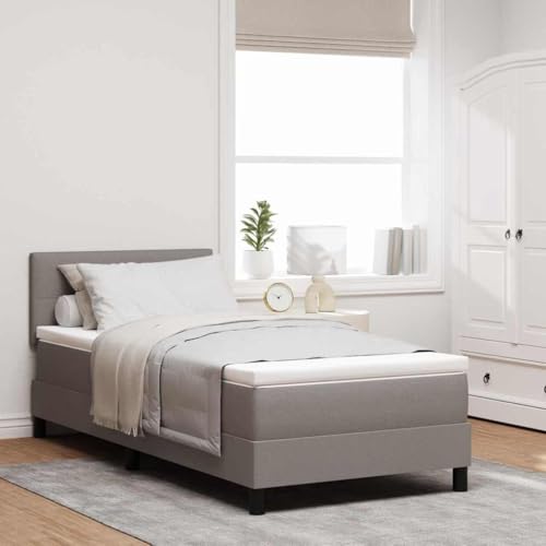 Qnhdfrt Boxspringbett mit LED Beleuchtung und Matratze 80x200 cm Hellgrau Modernes Design für Schlafzimmer Einzelbett mit Stabiler Bauweise bis 150 kg Qnhdfrt Boxspringbett mit LED Beleuchtung und Matratze 80x200 cm Hellgrau Modernes Design für Schlafzimmer Einzelbett mit Stabiler Bauweise bis 150 kg von Qnhdfrt