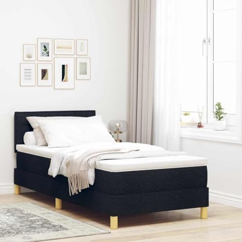 Qnhdfrt Boxspringbett mit LED Beleuchtung und Matratze 80x200 cm Modernes Einzelbett in Schwarz mit Stoffbezug für stilvolles Schlafzimmer Qnhdfrt Boxspringbett mit LED Beleuchtung und Matratze 80x200 cm Modernes Einzelbett in Schwarz mit Stoffbezug für stilvolles Schlafzimmer von Qnhdfrt