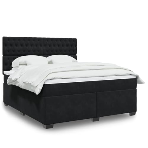 Qnhdfrt Boxspringbett mit LED Beleuchtung und höhenverstellbarem Kopfteil 180x200 cm Samtstoff Bezug Taschenfederkern Matratze für Schlafzimmer Gästebett und Doppelbett Qnhdfrt Boxspringbett mit LED Beleuchtung und höhenverstellbarem Kopfteil 180x200 cm Samtstoff Bezug Taschenfederkern Matratze für Schlafzimmer Gästebett und Doppelbett von Qnhdfrt