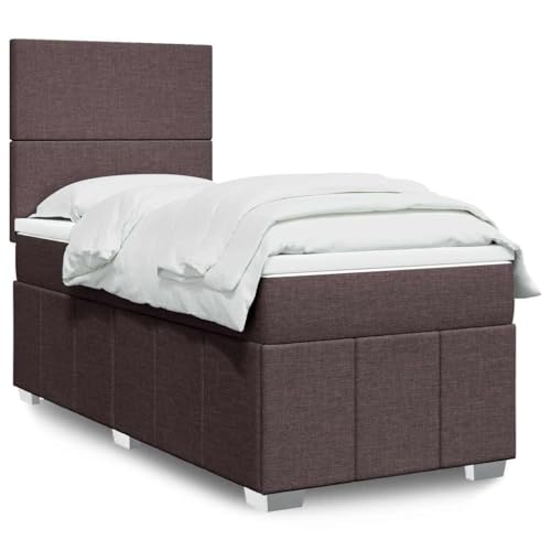 Qnhdfrt Boxspringbett mit LED Beleuchtung und höhenverstellbarem Kopfteil 90x200 cm Dunkelbraun Taschenfederkern Matratze für erholsamen Schlaf im Schlafzimmer Qnhdfrt Boxspringbett mit LED Beleuchtung und höhenverstellbarem Kopfteil 90x200 cm Dunkelbraun Taschenfederkern Matratze für erholsamen Schlaf im Schlafzimmer von Qnhdfrt