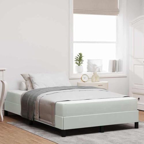 Qnhdfrt Boxspringbett mit Matratze 120 x 200 cm Hellgrau Samt Modernes Design mit Multizonenmatratze und Stabilen Holzwerkstoffrahmen für Schlafzimmer Jugendzimmer und Gästezimmer Qnhdfrt Boxspringbett mit Matratze 120 x 200 cm Hellgrau Samt Modernes Design mit Multizonenmatratze und Stabilen Holzwerkstoffrahmen für Schlafzimmer Jugendzimmer und Gästezimmer von Qnhdfrt