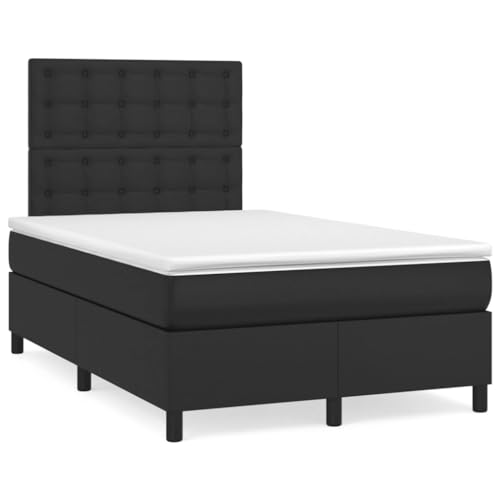 Qnhdfrt Boxspringbett mit Matratze 120x190 cm Kunstleder Schwarz Höhenverstellbares Kopfteil Taschenfederkernmatratze Mittelhart für Erholsamen Schlaf Qnhdfrt Boxspringbett mit Matratze 120x190 cm Kunstleder Schwarz Höhenverstellbares Kopfteil Taschenfederkernmatratze Mittelhart für Erholsamen Schlaf von Qnhdfrt