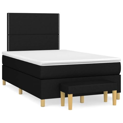 Qnhdfrt Boxspringbett mit Matratze 120x190 cm Schwarz Stoff Modernes Design Höhenverstellbares Kopfteil Taschenfederkernmatratze für Schlafzimmer Gästebett und Wohnbereich Qnhdfrt Boxspringbett mit Matratze 120x190 cm Schwarz Stoff Modernes Design Höhenverstellbares Kopfteil Taschenfederkernmatratze für Schlafzimmer Gästebett und Wohnbereich von Qnhdfrt
