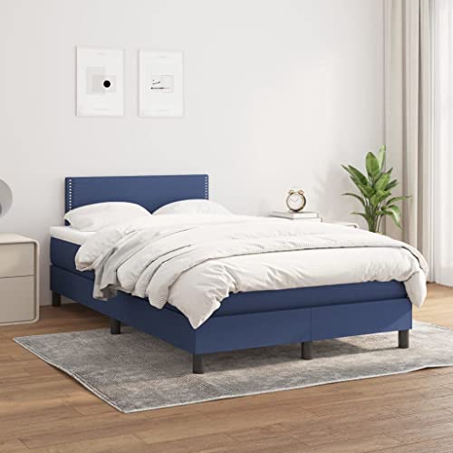 Qnhdfrt Boxspringbett mit Matratze 120x200 cm Blau Stoff Taschenfederkern Matratze Höhenverstellbares Kopfteil für Erholsamen Schlaf Geeignet für Schlafzimmer und Gästezimmer Qnhdfrt Boxspringbett mit Matratze 120x200 cm Blau Stoff Taschenfederkern Matratze Höhenverstellbares Kopfteil für Erholsamen Schlaf Geeignet für Schlafzimmer und Gästezimmer von Qnhdfrt