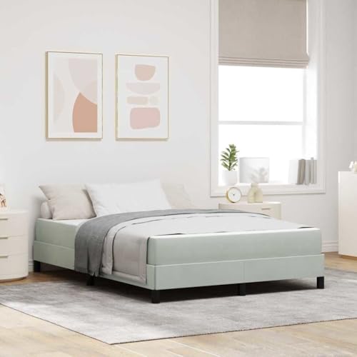 Qnhdfrt Boxspringbett mit Matratze 140 x 200 cm Hellgrau Modernes Design mit Samtbezug und Multizonenmatratze für Erwachsene und Teenager Qnhdfrt Boxspringbett mit Matratze 140 x 200 cm Hellgrau Modernes Design mit Samtbezug und Multizonenmatratze für Erwachsene und Teenager von Qnhdfrt