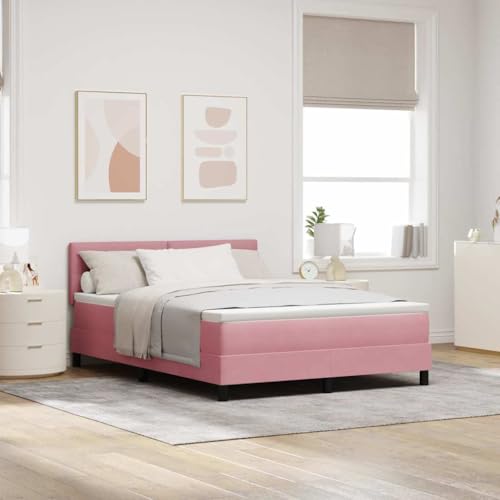 Qnhdfrt Boxspringbett mit Matratze 160x200 cm Rosa Samt Taschenfederkern Matratze und Topper Mittelfeste Unterstützung für Schlafzimmer Qnhdfrt Boxspringbett mit Matratze 160x200 cm Rosa Samt Taschenfederkern Matratze und Topper Mittelfeste Unterstützung für Schlafzimmer von Qnhdfrt
