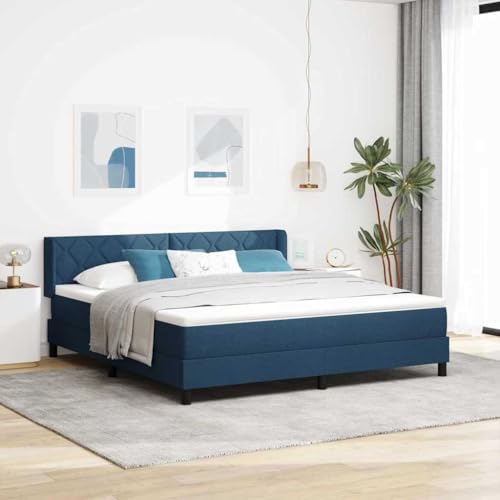 Qnhdfrt Boxspringbett mit Matratze 180x200 cm Blau Stoff Holzrahmen Modernes Kopfteil Höhenverstellbar Multizonenmatratze Topper für Schlafzimmer Gästezimmer Qnhdfrt Boxspringbett mit Matratze 180x200 cm Blau Stoff Holzrahmen Modernes Kopfteil Höhenverstellbar Multizonenmatratze Topper für Schlafzimmer Gästezimmer von Qnhdfrt