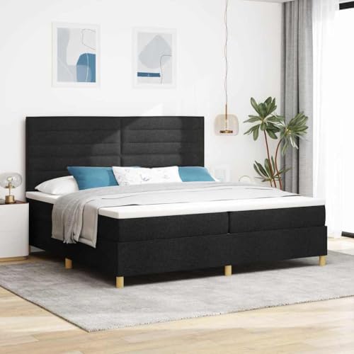 Qnhdfrt Boxspringbett mit Matratze 200x200 cm Schwarz Stoff Kiefernholz Gestell Höhenverstellbar Robustes Doppelbett Modernes Design für Schlafzimmer Qnhdfrt Boxspringbett mit Matratze 200x200 cm Schwarz Stoff Kiefernholz Gestell Höhenverstellbar Robustes Doppelbett Modernes Design für Schlafzimmer von Qnhdfrt