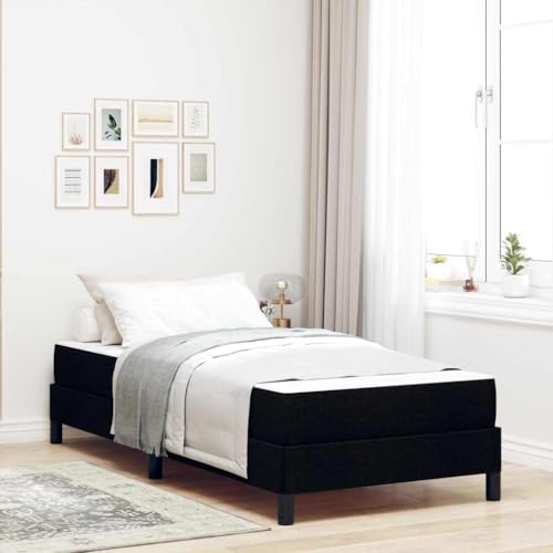 Qnhdfrt Boxspringbett mit Matratze 80 x 200 cm Modernes Design Mittel Feste Schaumstoffmatratze Stabiler Holzwerkstoff Rahmen Elegante Matte Oberfläche für Schlafzimmer Gästezimmer Jugendzimmer von Qnhdfrt