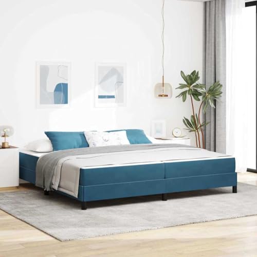 Qnhdfrt Boxspringbett mit Matratze Dunkelblau 200 x 200 cm Modernes Design mit Samtbezug und Multizonenmatratze für optimalen Schlafkomfort Qnhdfrt Boxspringbett mit Matratze Dunkelblau 200 x 200 cm Modernes Design mit Samtbezug und Multizonenmatratze für optimalen Schlafkomfort von Qnhdfrt