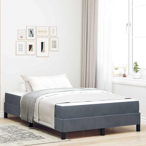 Qnhdfrt Boxspringbett mit Matratze Dunkelgrau 120 x 200 cm Modernes Design mit Samtbezug und Multizonenmatratze für optimalen Schlafkomfort Qnhdfrt Boxspringbett mit Matratze Dunkelgrau 120 x 200 cm Modernes Design mit Samtbezug und Multizonenmatratze für optimalen Schlafkomfort von Qnhdfrt