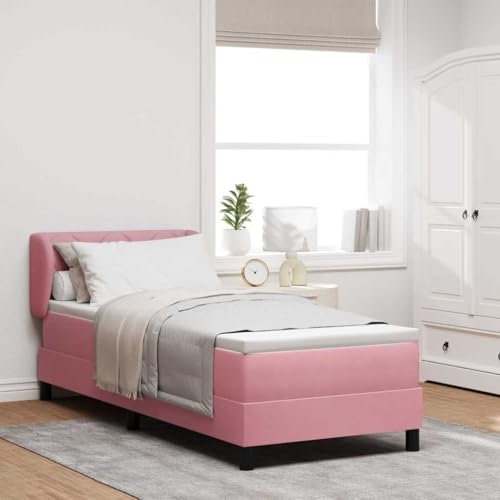 Qnhdfrt Boxspringbett mit Matratze Rosa 80x200 cm Samt Taschenfederbett erholsamen Schlaf Modernes Design für Schlafzimmer und Gästezimmer Qnhdfrt Boxspringbett mit Matratze Rosa 80x200 cm Samt Taschenfederbett erholsamen Schlaf Modernes Design für Schlafzimmer und Gästezimmer von Qnhdfrt